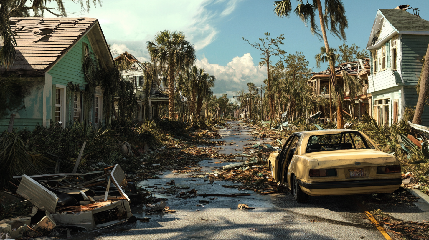 Storm-damaged Florida community showing the impact of severe weather