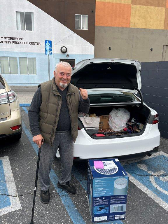 Blue Card natural disaster relief image showing survivor circumstances