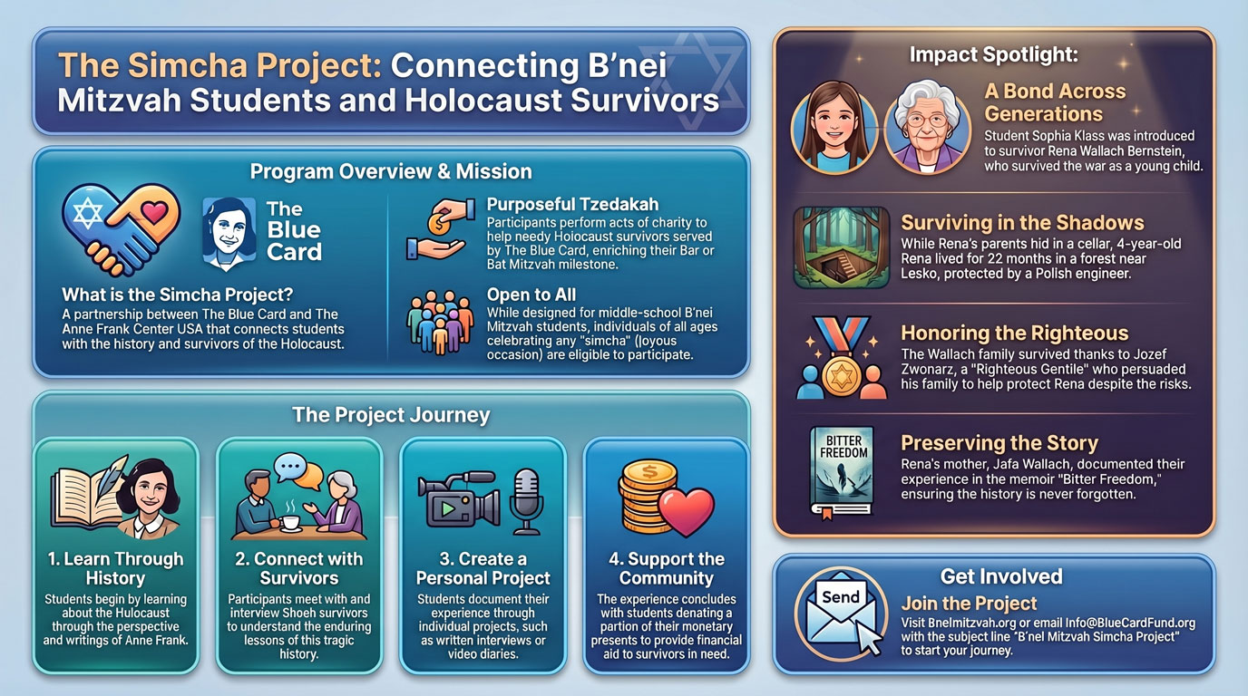 B'nei Mitzvah Simcha Project infographic by The Blue Card