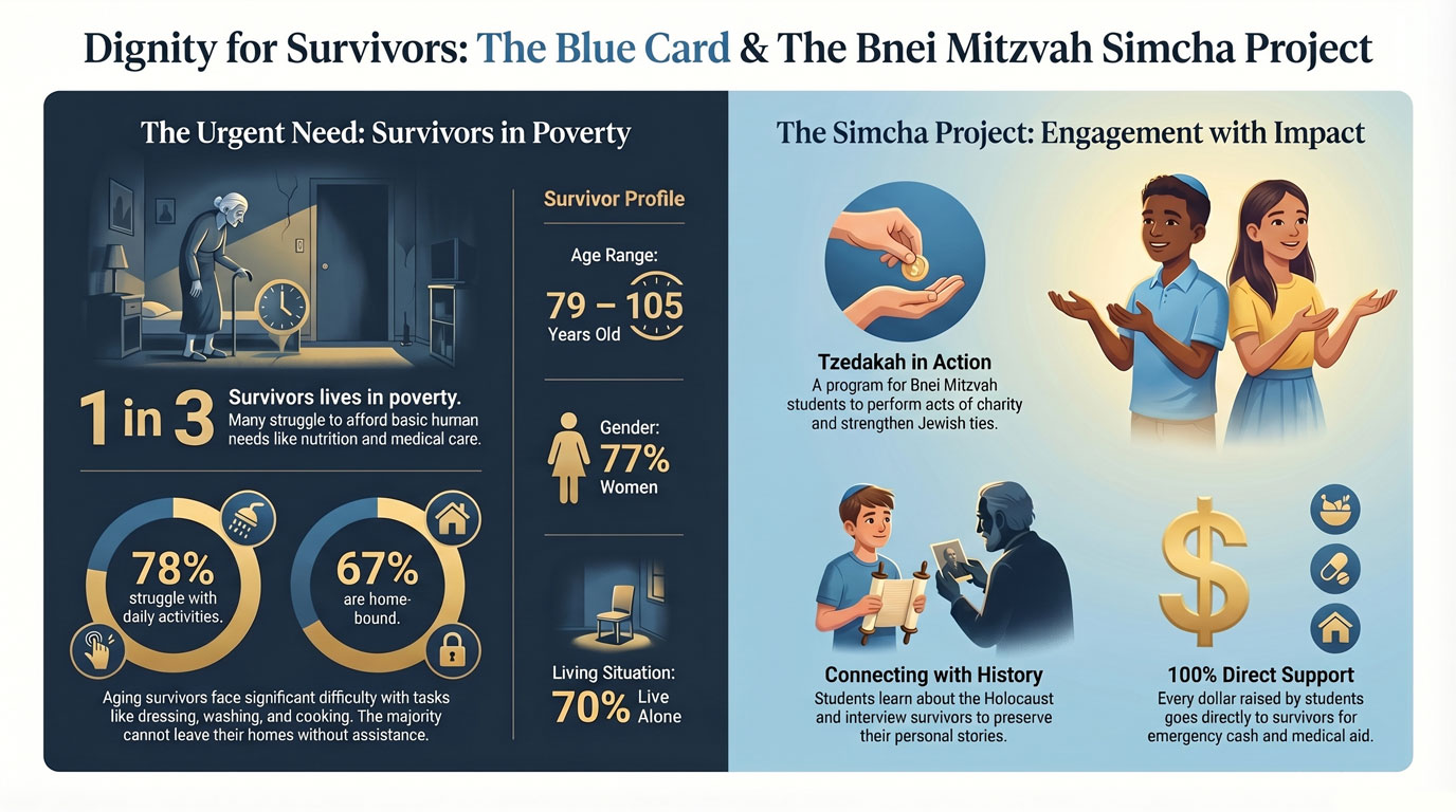 Second B'nei Mitzvah Simcha Project infographic by The Blue Card